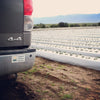 Our "Support Organic Farmers" bumper sticker out in the field