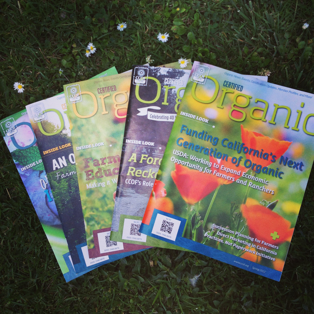 Recent editions of Certified Organic Magazine